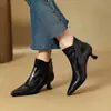 Botines de Tacón de Aguja Puntiagudos para Mujer Tacón de Gatito Botas Individuales Moda Primavera y Otoño 2026 Nuevo Estilo Adelgazantes Botines Pequeños Botines Botas Ajustadas