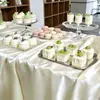 Toalha de mesa para sobremesa branca evento intervalo para chá luxo leve toque de alta qualidade seda cetim mesa de exposição de aniversário toalha de mesa de conferência