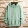 Ropa de Trabajo de Color Sólido Sudadera con Capucha para Hombre Invierno Manga Larga Holgada Versátil Moderna Tops de Estudiante Casual y Versátil