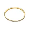 Pulsera elástica de 4 mm de una sola fila con cadena de garra, cadena de tenis de diamantes completa, comercio exterior, diamante caliente, cristal, pulsera para mujer, outlet de fábrica