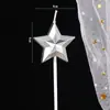 Decoración para Pastel Árbol de los Deseos de Nochevieja 2026 Inserto Acrílico Lazo Estrella de Cinco Puntas Velas Decorativas
