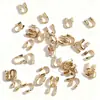 Tubo de posicionamiento de cierre de metal multicolor galvanizado transfronterizo, tubo en forma de U, cuenta abierta, accesorios para joyería de collar y pulsera hechos a mano para DIY