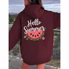 Moletom com Capuz Rosa de Comércio Exterior Transfronteiriço com Estampa de Melancia Hellosummer nas Costas Temuwish Amazon