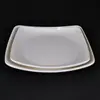 Plato cuadrado recto estilo chino plato cuadrado creativo de imitación de porcelana plato para postre plato para bistec plato para hot pot chino vajilla de melamina