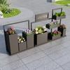 Jardineras Combinadas de Acero Inoxidable para Exterior para Divisiones de Calle Comercial, Estantes de Hierro para Flores para Oficinas de Ventas, Jardineras para Exterior