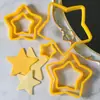 Molde Decoración Pastel Fondant Estrella de Cinco Puntas Corazón DIY Repostería Pequeña Estrella Forma de Nube Cortador de Estampado para Galletas