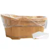 Bolsa de baño desechable, cubierta para bañera para hoteles, hogares, casas de huéspedes, salones de belleza, spas, bañeras de madera, bolsa de plástico plegable