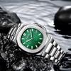 Reloj para Hombre Bangwei/Lige Retro Cuadrado Nautilus Negocio Acero Inoxidable Resistente al Agua Luminoso Reloj de Cuarzo