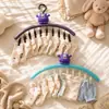 Varal de Prendedor de Meias de Monstrinho Roxo para Casa, Varal de Secagem com Múltiplos Prendedores à Prova de Vento para Varanda, Prendedor de Roupas Íntimas e Meias, Ferramenta Mágica para Secar Meias