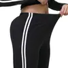 Conjunto de Duas Peças de Jaqueta Longa com Zíper Colorida Contrastante Preto e Branco Elástica Slim Fit Roupa Esportiva ao Ar Livre para Yoga Conjunto de Yoga Feminino