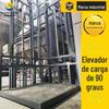 Jinbei rhenium 90 graus escada de carga de duas camadas guia tipo trilho elétrico plataforma de elevação hidráulica elevador de carga ângulo direito