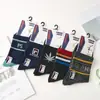 Nuevos Calcetines Deportivos de Algodón de Media Pantorrilla de Moda para Hombres y Mujeres, Mismo Estilo, Calcetines de Media Pantorrilla con Flores Múltiples, Calcetines de Puesto Callejero, Listos para Venta al por Mayor