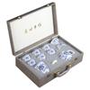 Conjunto de Chá de Jade Mutton Fat Azul e Branco Bule Doméstico Luxo Acessível High-End Chinoiserie Flores Florescentes Conjunto de Chá Kung Fu Caixa de Presente