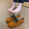Nuevo estilo de zapato de salón 2026 tira cruzada punta cuadrada ballet francés verano cómodos zapatos Mary Jane mocasines para mujer