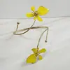 Joyería Transfronteriza Europea y Americana, Pulsera de Brazo Hueca con Patrón Irregular, Anillo de Brazo de Flor Tridimensional con Goteo de Aceite Personalizado y Atmosférico