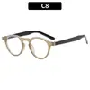 Gafas de sol de moda europeas y americanas, nuevo estilo retro con montura redonda, gafas de sol lisas versátiles para estilo callejero, monturas de gafas con filtro de luz azul