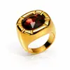 Anillo Geométrico Redondo de Acero de Titanio y Circonita Estilo Ins Europeo y Americano, Joyería para Mujer Moderna y de Alta Gama en Oro de 18K, Resistente al Agua y que No se Desvanece