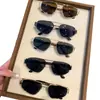 Gafas de Sol Vintage de Alta Gama para Mujer con Doble Puente, Versátiles de Moda Color Té con Protección UV Tendencia