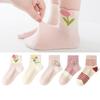 Meia sem costura ~ meia de seis dedos infantil para meninas bebê primavera e verão crianças médias e grandes meias de algodão com trama para meninas