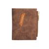 Nueva cartera de PU para hombre de origen transfronterizo, monedero vertical corto con múltiples tarjetas y costuras de estilo retro europeo y americano