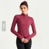 Chamarra de Yoga Weiman Otoño e Invierno con Cuello Alto y Cremallera, Corte Ajustado, Forro Polar, Ropa para Correr y Fitness para Mujeres