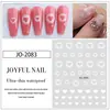 Adesivos de Manicure Borboleta Coração Estrela Translúcidos Recortados Brancos Livres de Decalques de Unha Pintados com Spray Lote Misto