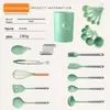 Atacado Personalizado Transfronteiriço Grande Conjunto de Utensílios de Cozinha de Silicone Espátula de Grau Alimentício Espátula Anti-Queimadura Resistente a Altas Temperaturas Utensílios de Cozinha Diários