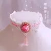 Menina Doce Menina Renda Princesa Lolita Colar de Pérolas Corrente de Pescoço Gargantilha de Pérola Corrente da Clavícula