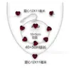 Conjunto de Joias Cruzadas Novo Amor Pulseira Colar Brincos Não Desbota Pulseira de Aço Inoxidável em Formato de Coração Dupla Face Joias Femininas