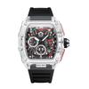 Nuevo Reloj de Moda para Hombre Multifuncional de Cuarzo Marca Golden Seton Transparente Barril de Vino Transfronterizo