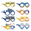 Óculos de papel judaicos de HANUKKAH adereços para fotos HANUKKAH HANUKKAH óculos festival fantasia atacado
