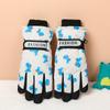 Luvas de Esqui Infantis para Exterior de Inverno Quentes Impermeáveis e com Veludo Espessado à Prova de Neve e Vento para Meninos e Meninas