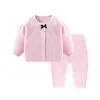 Cárdigan de Punto para Bebé Otoño e Invierno Conjunto Negro Lazo Encaje Cuello Moda para Niña Algodón Parte Superior Exterior