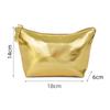 Nueva bolsa de cosméticos portátil de viaje con texto en PU y oro, bolsa de maquillaje de mano de gran valor y belleza, bolsa de almacenamiento
