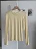 KEKEZOON Camiseta Casual de Manga Larga con Cuello Redondo de Color Contrastante Adelgazante para Mujer Versátil Otoño Nuevo Estilo Coreano Camiseta Básica 8513