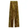 Pantalones Casuales Versátiles de Gama Alta Estilo Retro, Nuevo Estilo Otoño e Invierno, Estilo Chino Pierna Recta Cintura Elástica Pantalones de Terciopelo My073