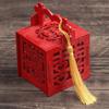 Caja de dulces hueca de madera de estilo chino, caja de regalo de boda, caja de regalo de dulces de boda creativa personalizada china