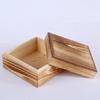 Caja de almacenamiento con tapa color madera natural Caja de colección Wenwan para joyas Caja de regalo de boda Caja de madera cuadrada simple