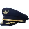 Fábrica de Chapéus de Aba Larga para Aviação 2025 Novo Chapéu de Piloto Capitão Piloto Masculino e Feminino Chapéu de Aba Larga Personalizado para Aeromoça