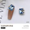 Arte de uñas Pila de cristal Luz de diamante Lujo super brillante Forma de corazón Rectangular Ángulo recto Incrustado a mano Decoraciones de uñas de perla al por mayor