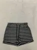 Europeu e Americano Transfronteiriço Verão Novo Estilo Americano Cintura Baixa Listrado Y2K Cordão Versátil Slim Casual Ins Shorts para Mulheres Atacado