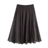 Venta al por mayor 2026 Verano Nuevo Estilo Europeo y Americano Pantalones Falda de Color Sólido con Retazos Drapados para Mujer 12657
