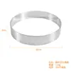 Anillo para tarta redondo no poroso de acero inoxidable 304 de 3 cm de alto, anillo para torre de frutas francesa, anillo sin costuras para pastel, queso, mousse