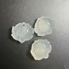 Calcedonia Blanca Natural Nube Cerradura Ágata Blanco Colgante de Paz Frijol de Cuatro Estaciones Buda Guanyin Colgante Adorno de Jade de Calcedonia