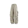 Calça Cargo Casual Masculina de Perna Reta do Sudeste Asiático, Calça Masculina Vintage de Cintura Média com Vários Bolsos, Estilo Coreano de Verão Masculino