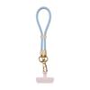 Cordão de pescoço multifuncional com sensação de pele líquida, cordão de celular diagonal, arruela, pingente de celular curto para pulso, portátil