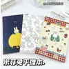Cuaderno A5 con Dibujo de Conejo Miffy, Vista de Planta, Página de Color, Cuaderno Diario Simple de Estudiante de Alto Valor