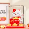 Enfeite Criativo de Gato Gordo para Carro Gato que Acena Automaticamente Enfeite de Segurança para Carro Alimentado por Energia Solar Decoração de Cerimônia de Abertura Presente