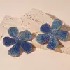 Brilho Super Personalidade Exagerada Luxo Leve Flor de Diamante Brincos Design Simples Nicho Europeu e Americano Brincos Elegantes de Alta Qualidade para Mulheres