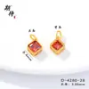 Esperando el mismo colgante de conservación de color fuerte de la Tienda de Oro, Joyería de Rombo de Oro Arena Vietnamita con Piedra Blanca, Accesorios Simples y Versátiles de Alta Calidad